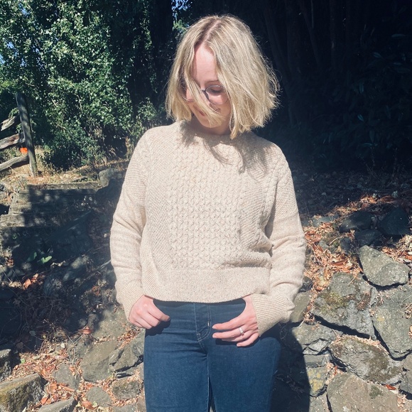 Mossimo Lightweight Sweater Beige Multicolor Size Women's Medium - Picture 3 of 4